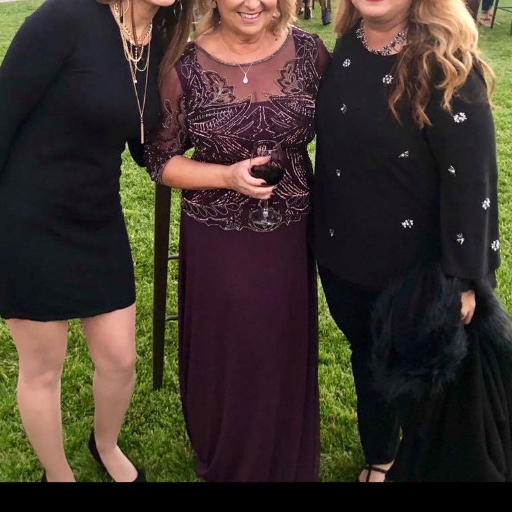 Maroon/burgundy beaded dress